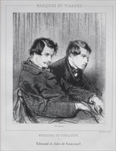Edmond and Jules de Goncourt, 1853. Creator: Paul Gavarni (French, 1804-1866).