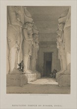 Egypt and Nubia, Volume I: Excavated Temple of Gyrshe, Nubia, 1846. Creator: Louis Haghe (British, 1806-1885); F.G.Moon, 20 Threadneedle Street, London.
