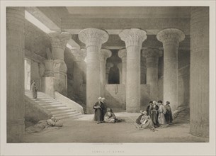 Egypt and Nubia, Volume I: Temple at Esneh, 1846. Creator: Louis Haghe (British, 1806-1885); F.G.Moon, 20 Threadneedle Street, London.
