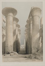 Egypt and Nubia, Volume I: Thebes, Great Hall at Karnac, 1848. Creator: Louis Haghe (British, 1806-1885); F.G.Moon, 20 Threadneedle Street, London.