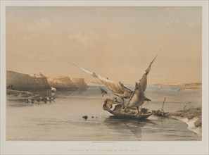 Egypt and Nubia, Volume II: Approach to the Fortress of Ibrim, Nubia, 1847. Creator: Louis Haghe (British, 1806-1885); F.G.Moon, 20 Threadneedle Street, London.