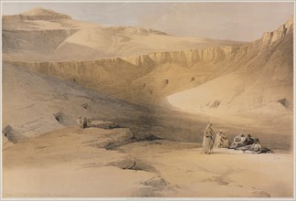 Egypt and Nubia, Volume II: Entrance to the Tombs of the Kings of Thebes, Bab-El-Malouk, 1848. Creator: Louis Haghe (British, 1806-1885); F.G.Moon, 20 Threadneedle Street, London.