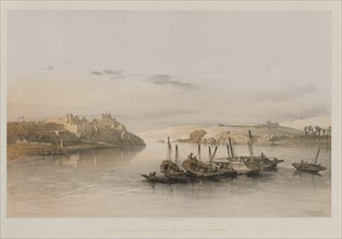 Egypt and Nubia, Volume II: General View of Esouan and the Island of Elephantine, 1848. Creator: Louis Haghe (British, 1806-1885); F.G.Moon, 20 Threadneedle Street, London.