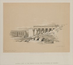 Egypt and Nubia, Volume II: Lateral View of the Temple called The Typhonoeum at Dendera, 1848. Creator: Louis Haghe (British, 1806-1885); F.G.Moon, 20 Threadneedle Street, London.