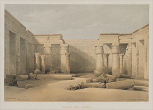 Egypt and Nubia, Volume II: Medinet Abou, Thebes, 1847. Creator: Louis Haghe (British, 1806-1885); F.G.Moon, 20 Threadneedle Street, London.