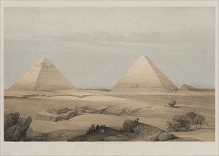 Egypt and Nubia, Volume II: Pyramids of Geezeh, 1848. Creator: Louis Haghe (British, 1806-1885); F.G.Moon, 20 Threadneedle Street, London.