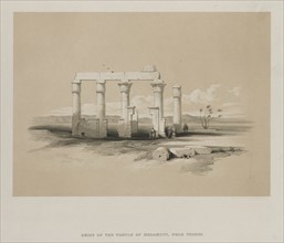 Egypt and Nubia, Volume II: Ruins of the Temple of Madamoud, at Thebes, 1847. Creator: Louis Haghe (British, 1806-1885); F.G.Moon, 20 Threadneedle Street, London.
