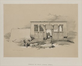 Egypt and Nubia, Volume II: Temple at Wady Dabod, Nubia, 1848. Creator: Louis Haghe (British, 1806-1885).