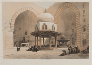 Egypt and Nubia, Volume III, Mosque of the Sultan Hassan, Cairo, 1848. Creator: Louis Haghe (British, 1806-1885); F.G.Moon, 20 Threadneedle Street, London.