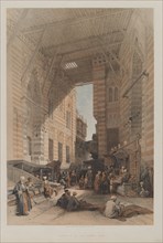 Egypt and Nubia, Volume III: Bazaar of the Silk Mercers, Cairo, 1848. Creator: Louis Haghe (British, 1806-1885); F.G.Moon, 20 Threadneedle Street, London.