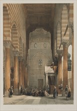 Egypt and Nubia, Volume III: Interior of the Mosque of the Metwalys, 1849. Creator: Louis Haghe (British, 1806-1885); F.G.Moon, 20 Threadneedle Street, London.