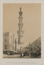 Egypt and Nubia, Volume III: Minaret of the Principal Mosque Siout, Upper Egypt, 1849. Creator: Louis Haghe (British, 1806-1885); F.G.Moon, 20 Threadneedle Street, London.