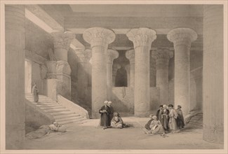 Egypt and Nubia: Volume I - No. 24, Temple at Esneh, 1838. Creator: Louis Haghe (British, 1806-1885).