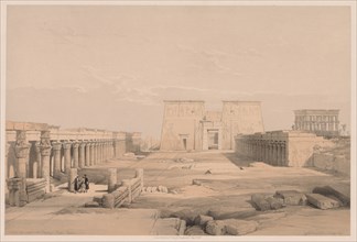Egypt and Nubia: Volume I - No. 42, Grand Approach to the Temple of Philae, Nubia, 1838. Creator: Louis Haghe (British, 1806-1885).