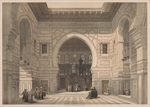 Egypt and Nubia: Volume III - No. 36, Interior of the Mosque of the Sultan El Ghoree, 1838. Creator: Louis Haghe (British, 1806-1885).