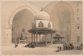 Egypt and Nubia: Volume III - No. 8, Mosque of Sultan Hassan, Cairo, 1838. Creator: Louis Haghe (British, 1806-1885).