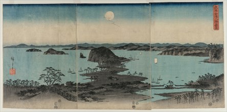 Eight Views of Kanazawa at Night, 1857. Creator: Utagawa Hiroshige (Japanese, 1797-1858).