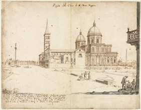 Eighteen Views of Rome: The Basilica of Santa Maria Maggiore, 1664. Creator: Lievin Cruyl (Flemish, c. 1640-c. 1720).