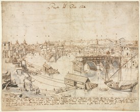 Eighteen Views of Rome: The Ponte Rotto, 1665. Creator: Lievin Cruyl (Flemish, c. 1640-c. 1720).