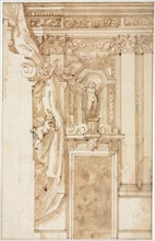 Elevation for Wall Decoration, c. 1550. Creator: Unknown.