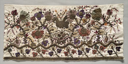 Embroidered Fragment, 1700s. Creator: Unknown.