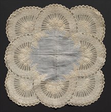 Embroidered Handkerchief, second half of 19th century. Creator: Unknown.