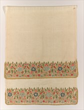 Embroidered towel, 1800s. Creator: Unknown.