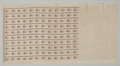 Embroidered Towel, 19th century. Creator: Unknown.
