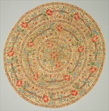 Embroidered tray cover, 1800s. Creator: Unknown.