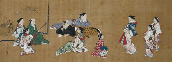 Entertainment Scene, 18th century. Creator: Miyagawa Ch?shun (Japanese, 1683-1753).