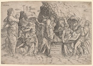 Entombment, c. 1509. Creator: Giovanni Antonio da Brescia (Italian, 1450-1530).