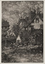 Entrance to a Village, 1861. Creator: Rodolphe Bresdin (French, 1822-1885); Auguste Delâtre.