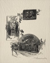 Entree de latelier Rousseau et la Maison de Millet, 1887. Creator: Auguste Louis Lepère (French, 1849-1918).