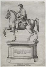Equestrian Statue of Marcus Aurelius, 1548. Creator: Nicolas Beatrizet (French, 1515-after 1565).