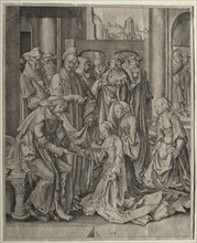 Esther before Ahasuerus, 1518. Creator: Lucas van Leyden (Dutch, 1494-1533).