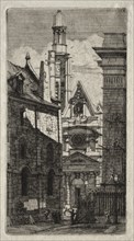 Etchings of Paris: Church of St. Stephen of the Mount, 1852. Creator: Charles Meryon (French, 1821-1868).