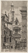 Etchings of Paris: Church of St. Stephen of the Mount, 1852. Creator: Charles Meryon (French, 1821-1868).