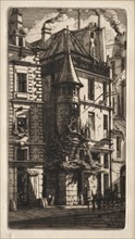 Etchings of Paris: House with a Turret, Weavers Street, 1852. Creator: Charles Meryon (French, 1821-1868).
