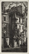 Etchings of Paris: House with a Turret, Weavers Street, 1852. Creator: Charles Meryon (French, 1821-1868).