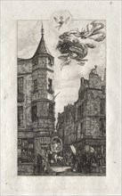 Etchings of Paris: Tourelle, rue de lEcole de Médicine, 1861. Creator: Charles Meryon (French, 1821-1868).