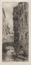 Etchings of Venice: Ponte del Pistor, Venice, 1880. Creator: Otto H. Bacher (American, 1856-1909).