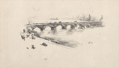 Evening, Little Waterloo Bridge, 1896. Creator: James McNeill Whistler (American, 1834-1903).