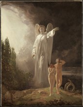 Expulsion of Adam and Eve, 1880s. Creator: John Faed (Scottish, 1820-1902).