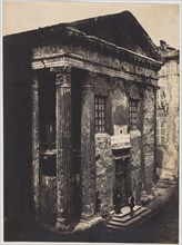 Façade, Temple of Augustus and Livia, Vienne, 1851. Creator: Édouard Baldus (French, 1813-1889).