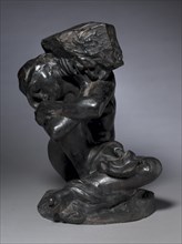 Fallen Caryatid Carrying Her Stone, 1880-1881(?). Creator: Auguste Rodin (French, 1840-1917).