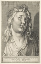 Female Head, 1598. Creator: Aegidius Sadeler (Flemish, c. 1570-1629).
