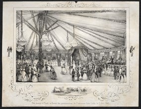 Fête donnée à Tivoli en faveur des pensionnaires de lancienne liste civile le 3 Juin 1840, 1840. Creator: Jules Platier (French).