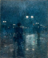 Fifth Avenue Nocturne, c. 1895. Creator: Childe Hassam (American, 1859-1935).