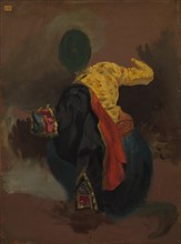 Figure in Turkish Costume, c. 1856-1863. Creator: Eugène Delacroix (French, 1798-1863), attributed to.