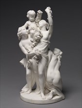 Figure of Love Carried by the Three Graces, 1768. Creator: Sèvres Porcelain Manufactory (French, est. 1740); François Boucher (French, 1703-1770), after a design by.